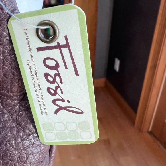 Texas Longhorns Fossil Brown Shoulder Bag with Suede Texture - Picture 4 of 11